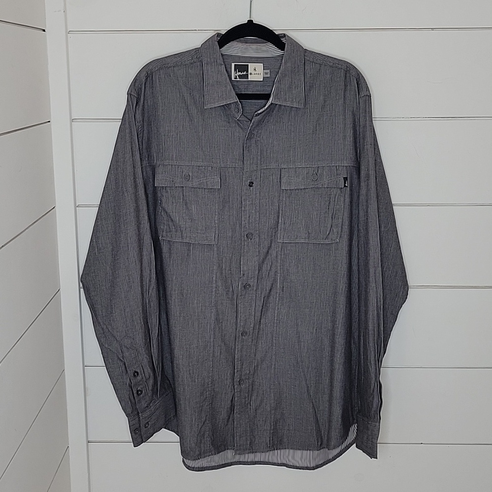 NWT HOWE CREATES XL grey button-down shirt. 100% cotton